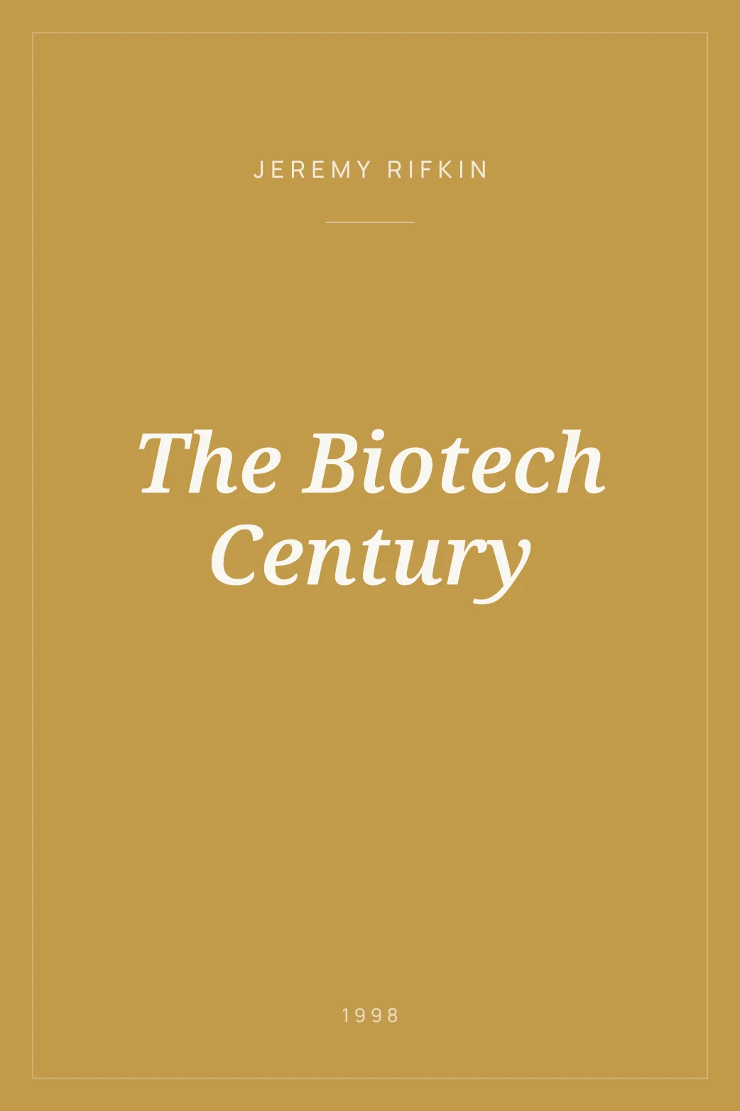 Portada de The Biotech Century