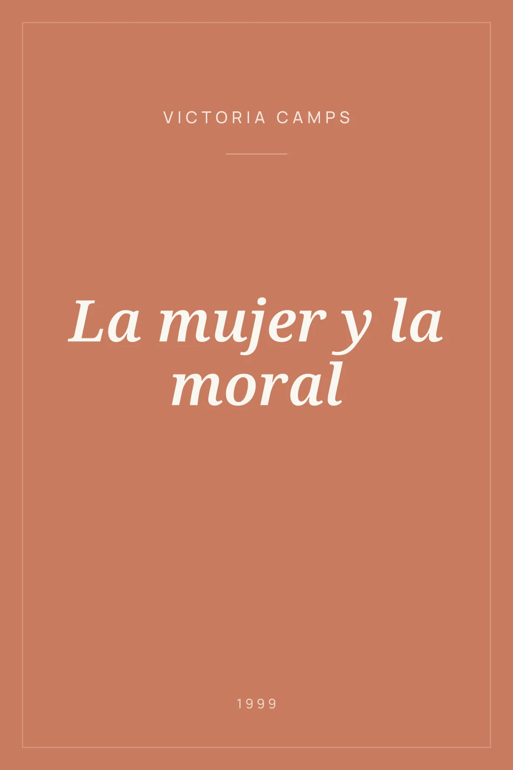 Portada de La mujer y la moral
