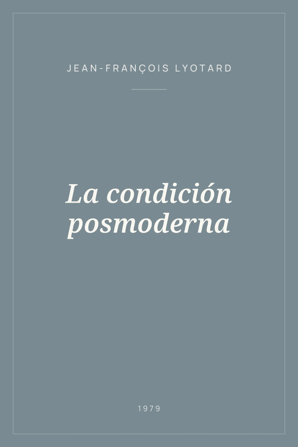 Portada de La condición posmoderna