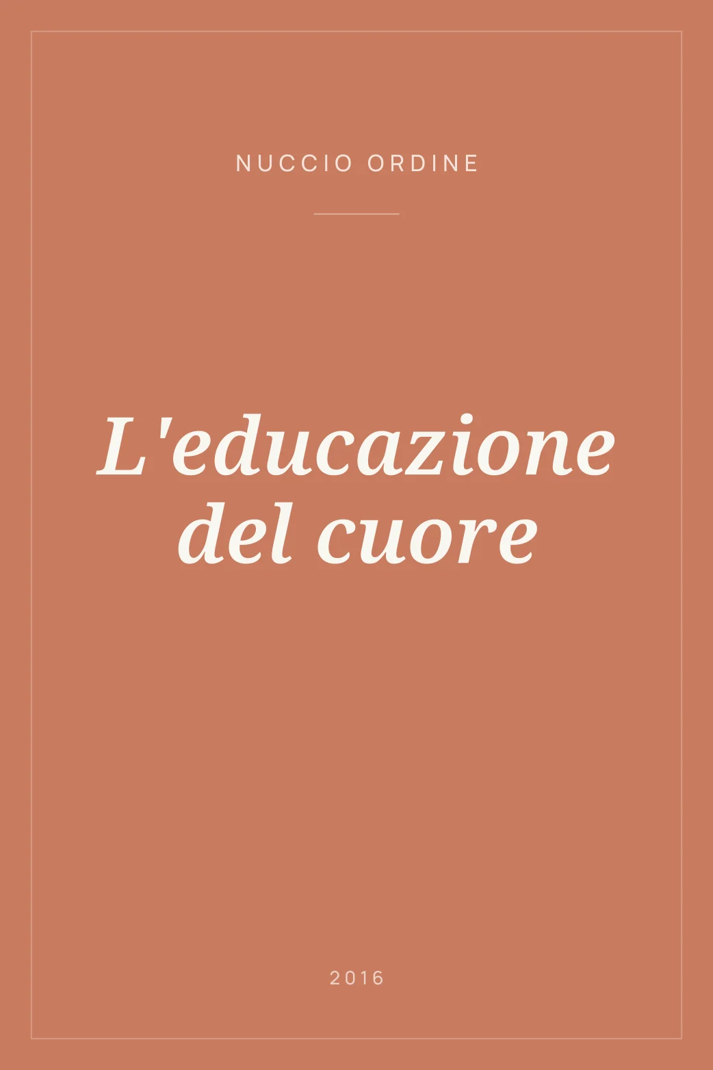 Portada de L'educazione del cuore