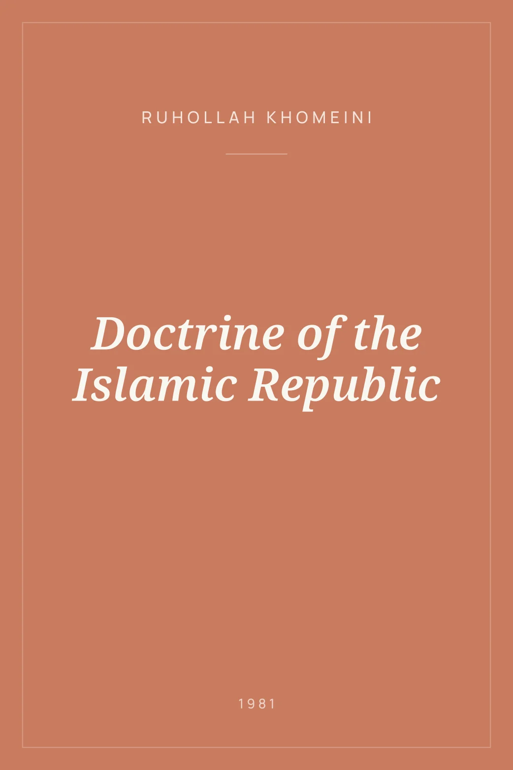 Portada de Doctrine of the Islamic Republic
