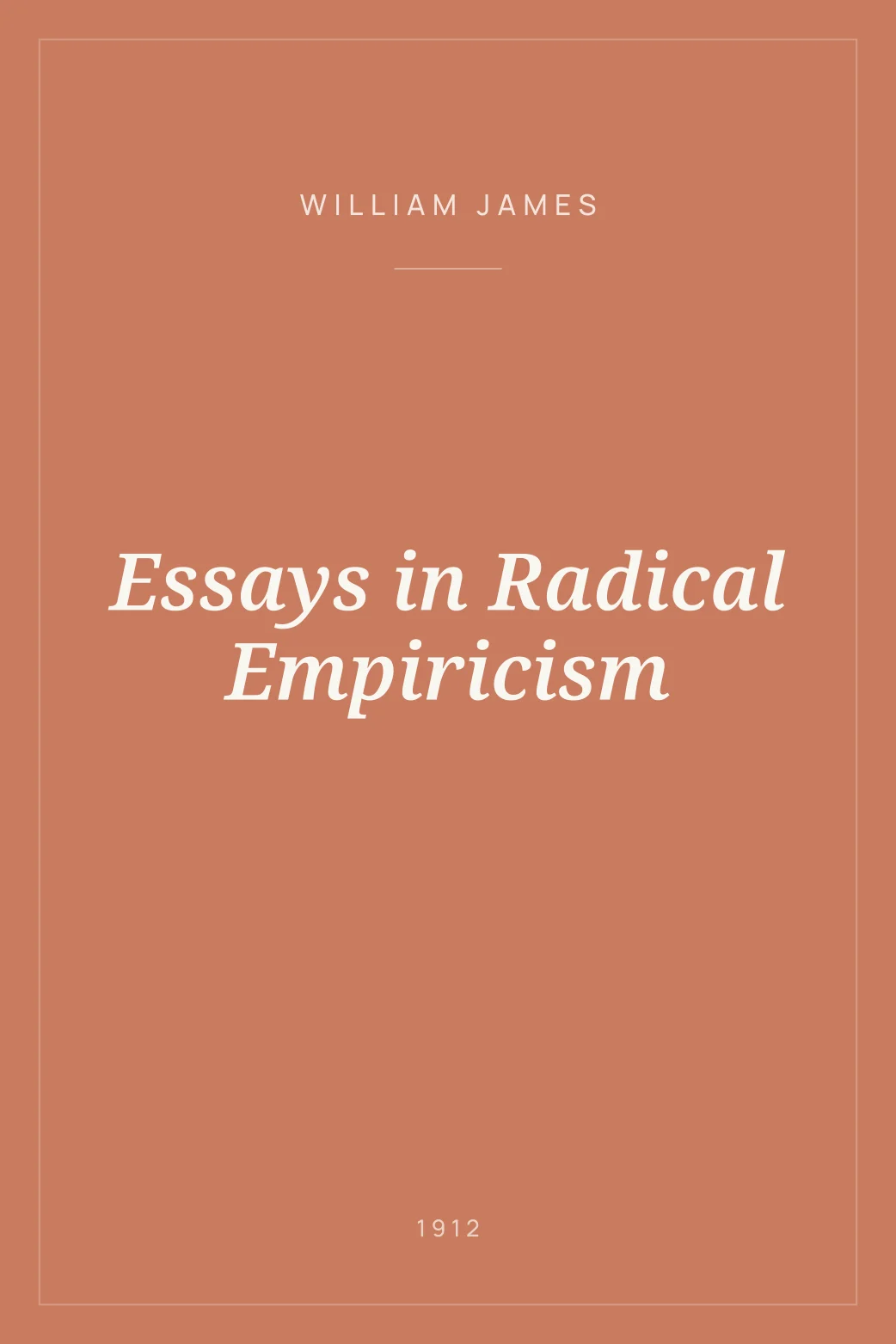 Portada de Essays in Radical Empiricism