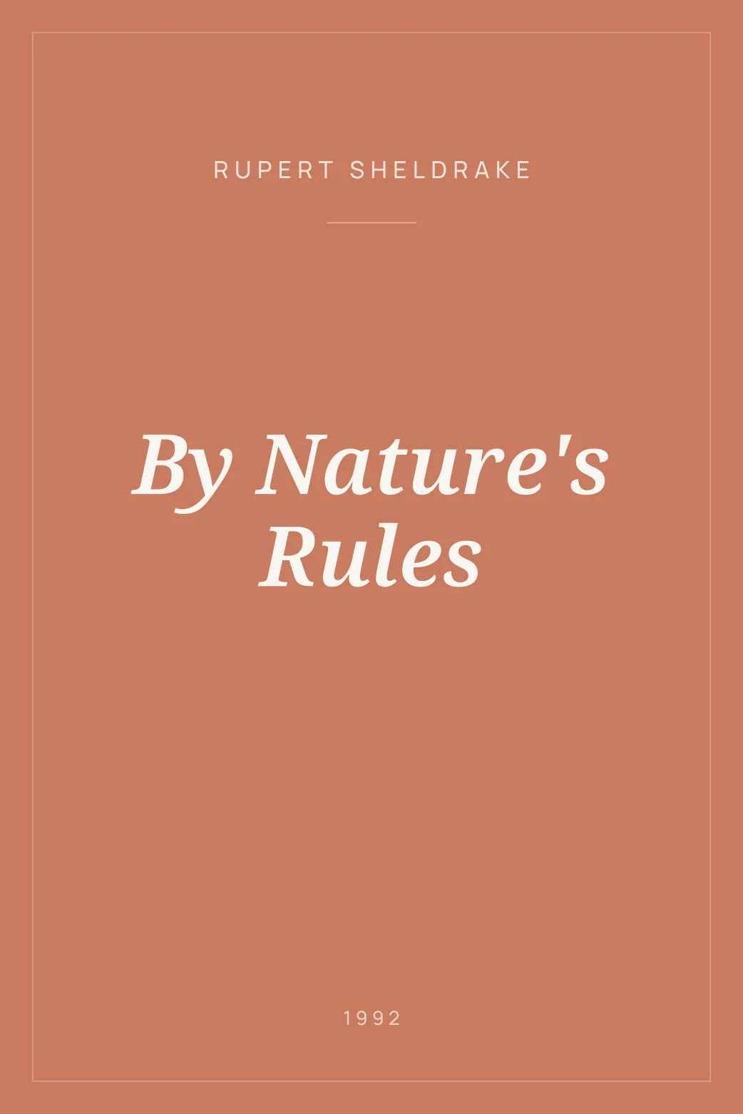 Portada de By Nature's Rules