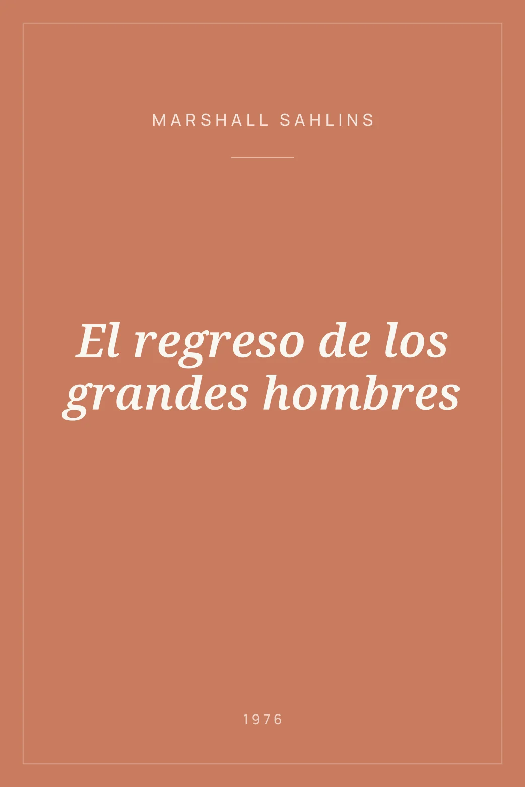 Portada de El regreso de los grandes hombres