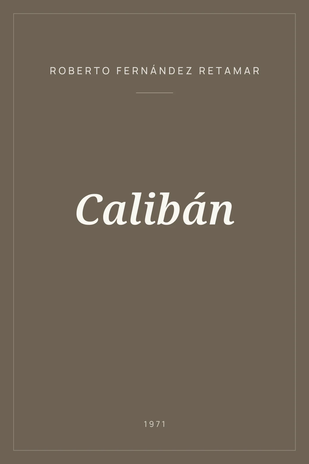 Portada de Calibán