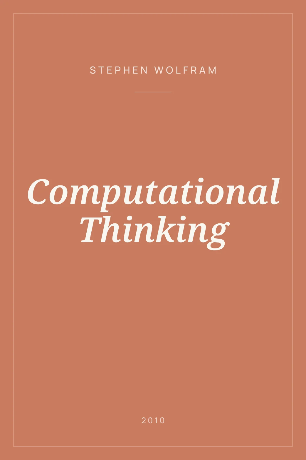 Portada de Computational Thinking