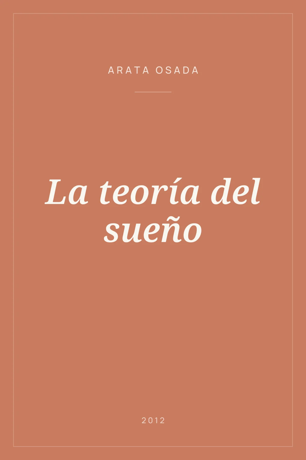 Portada de La teoría del sueño