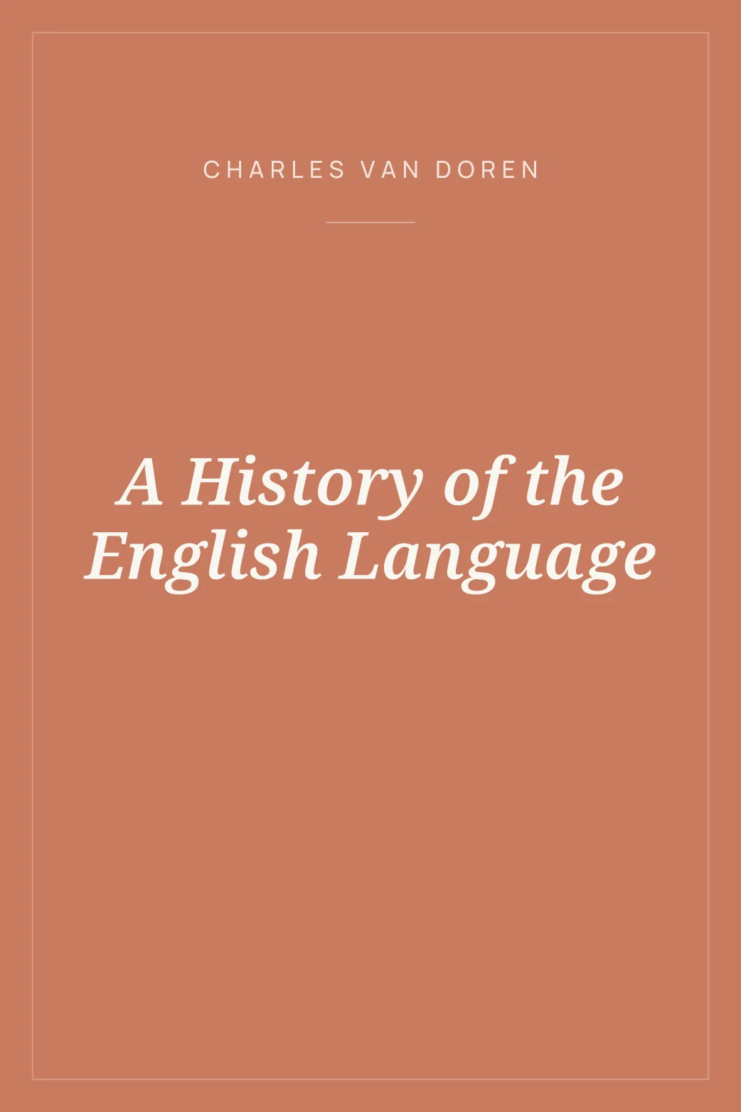 Portada de A History of the English Language