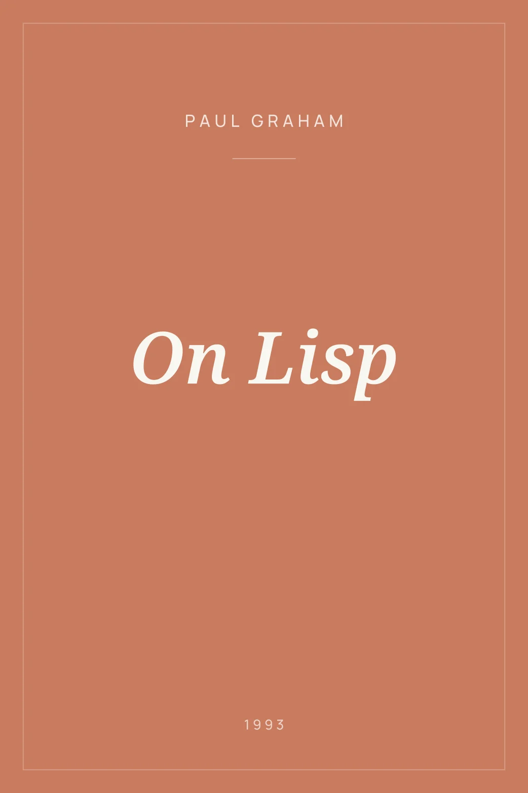 Portada de On Lisp