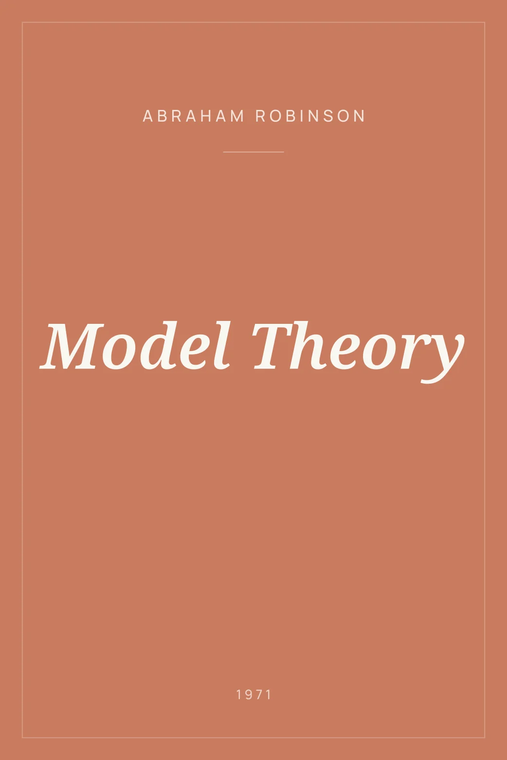 Portada de Model Theory