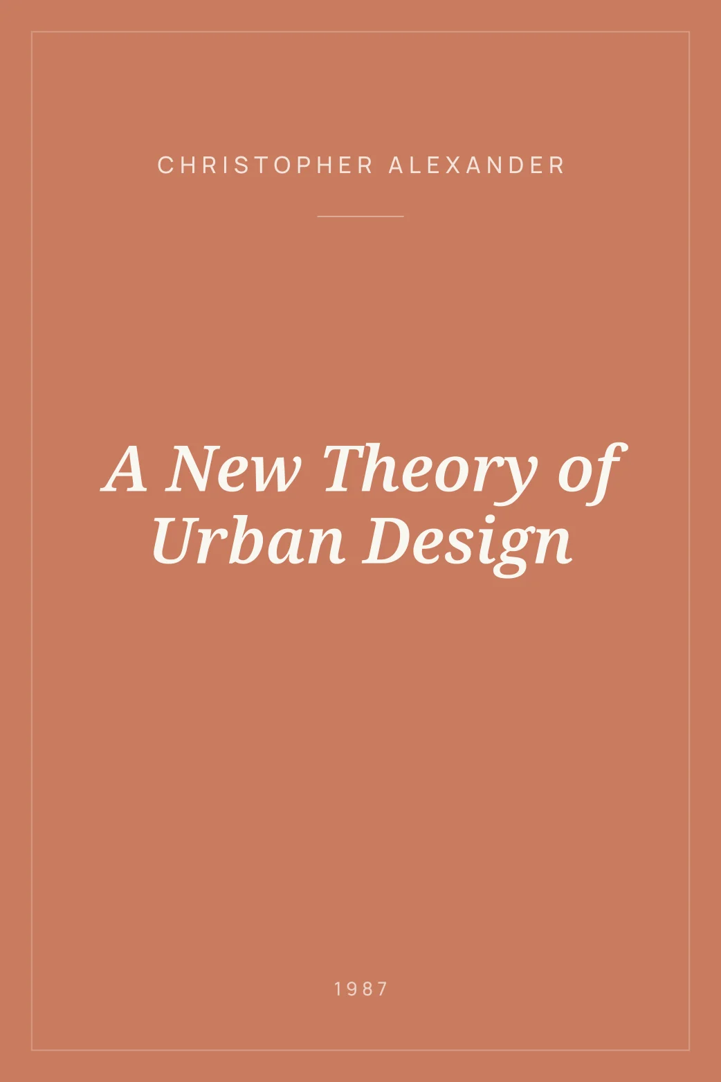 Portada de A New Theory of Urban Design