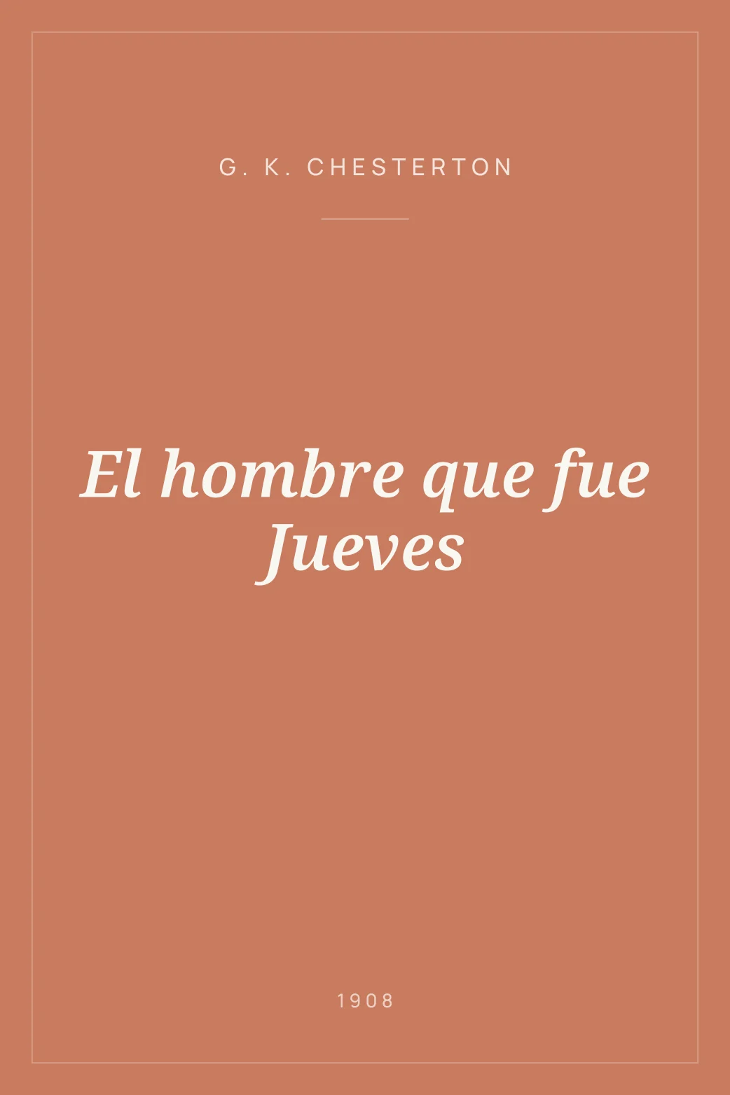 Portada de El hombre que fue Jueves