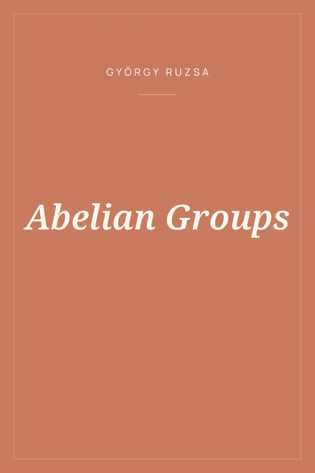 Portada de Abelian Groups
