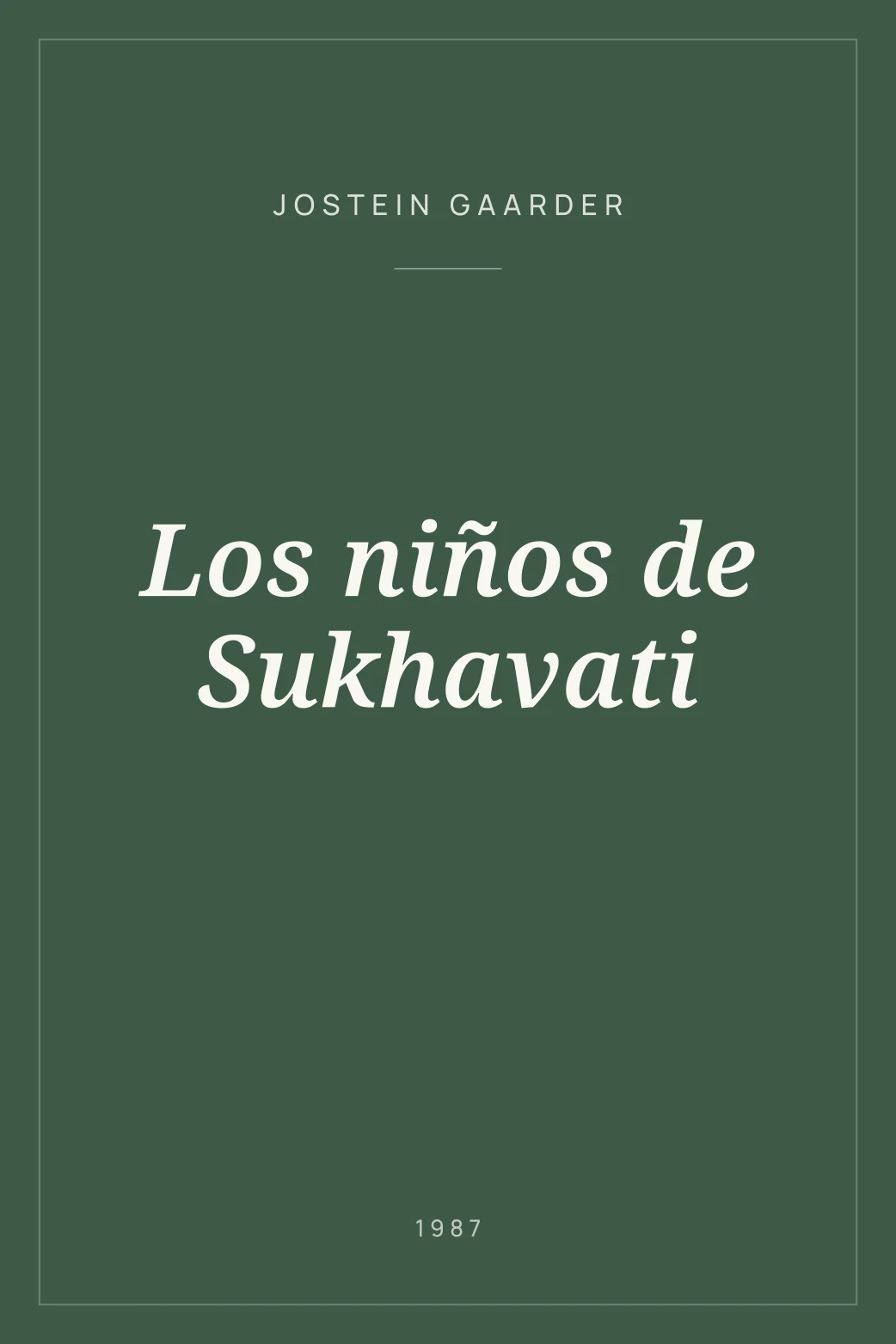 Portada de Los niños de Sukhavati