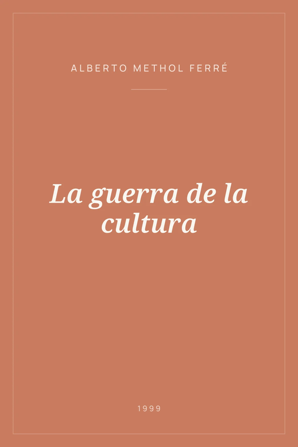 Portada de La guerra de la cultura