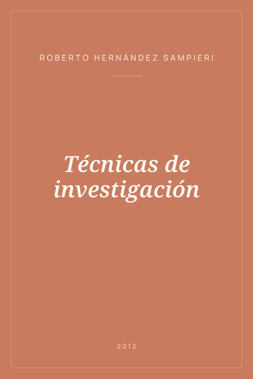 Portada de Técnicas de investigación
