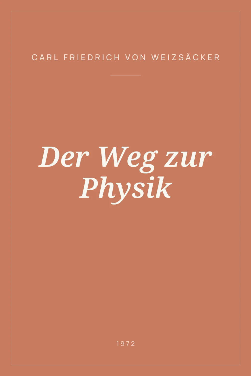 Portada de Der Weg zur Physik