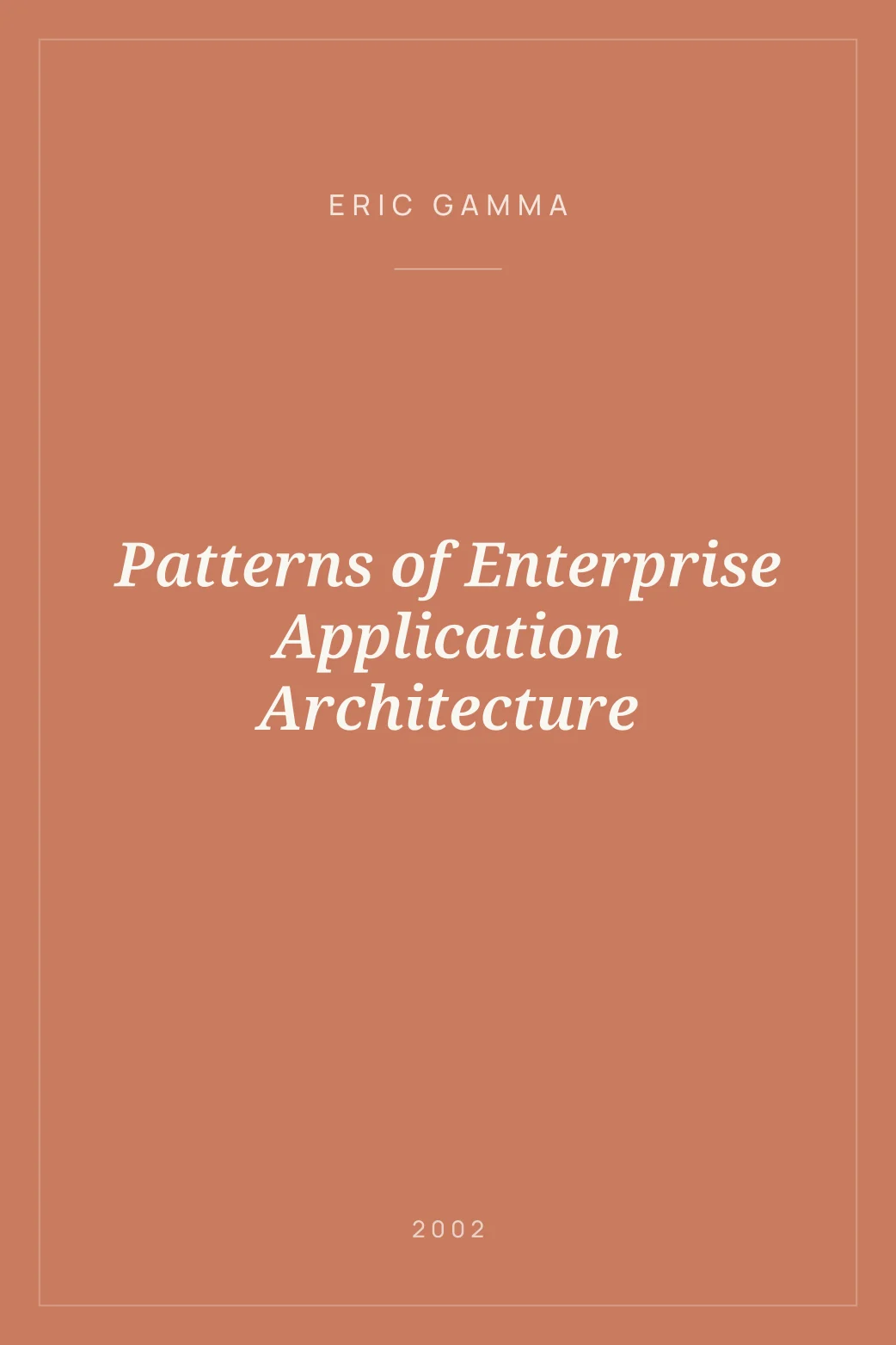 Portada de Patterns of Enterprise Application Architecture