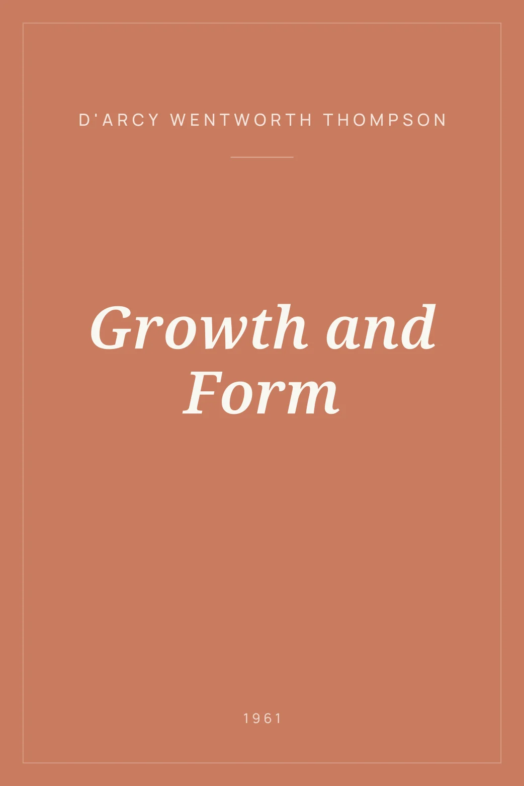 Portada de Growth and Form