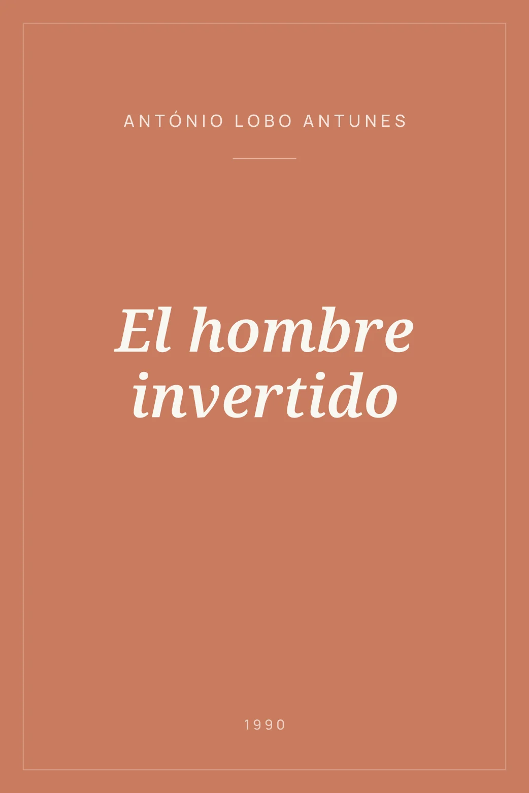 Portada de El hombre invertido