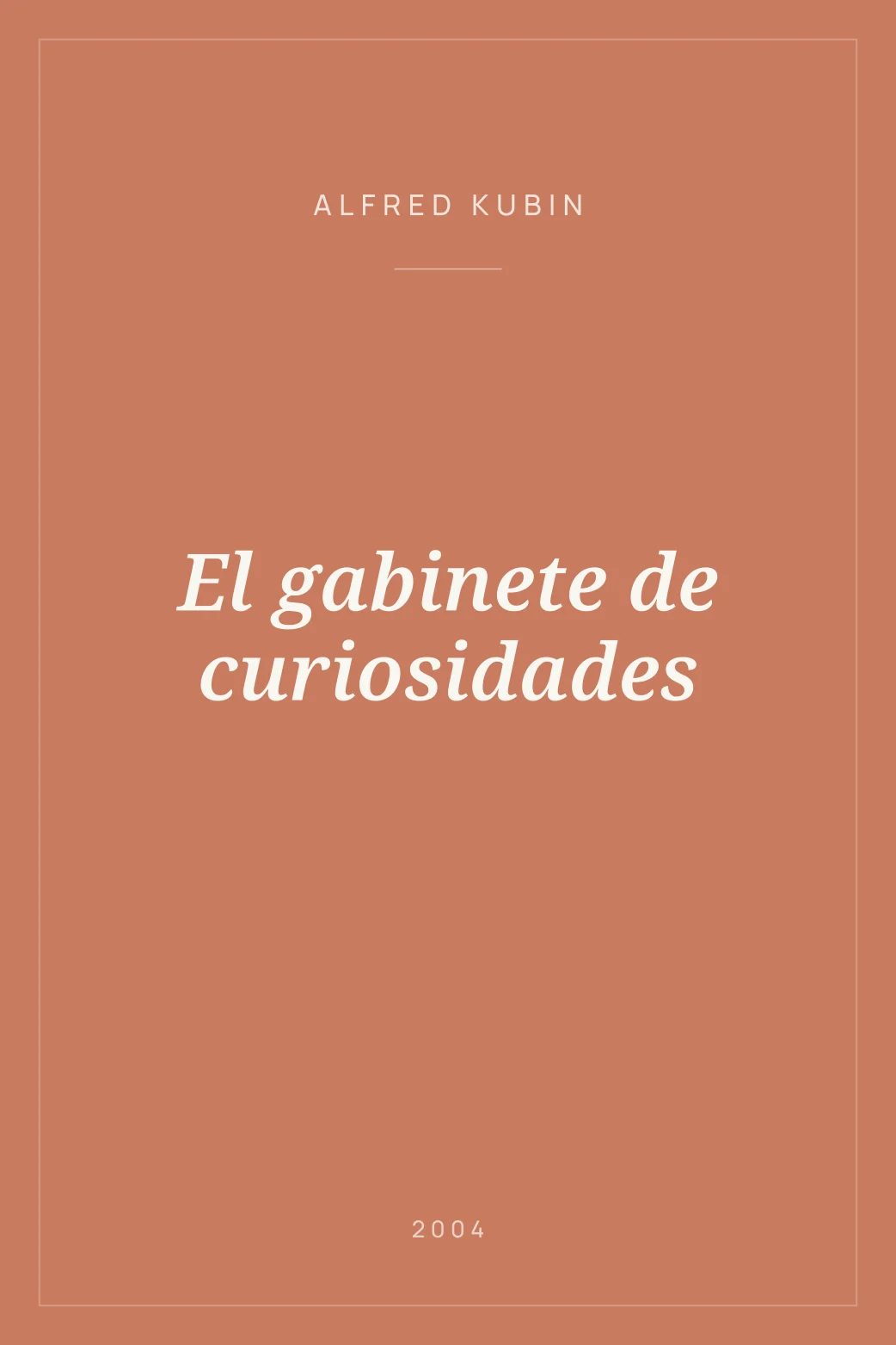 Portada de El gabinete de curiosidades