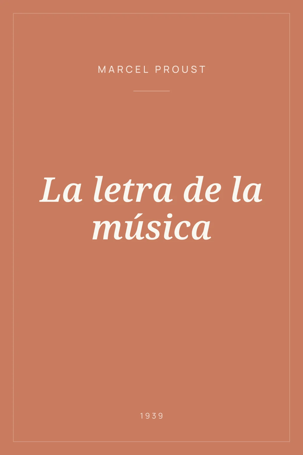Portada de La letra de la música