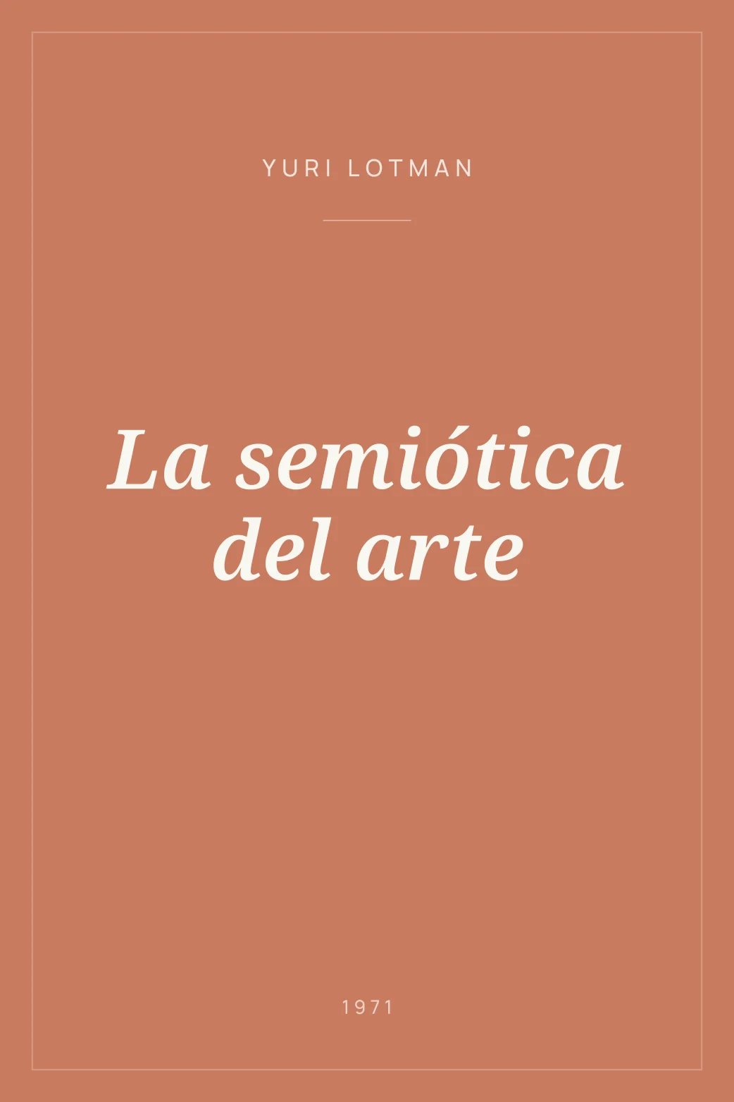 Portada de La semiótica del arte