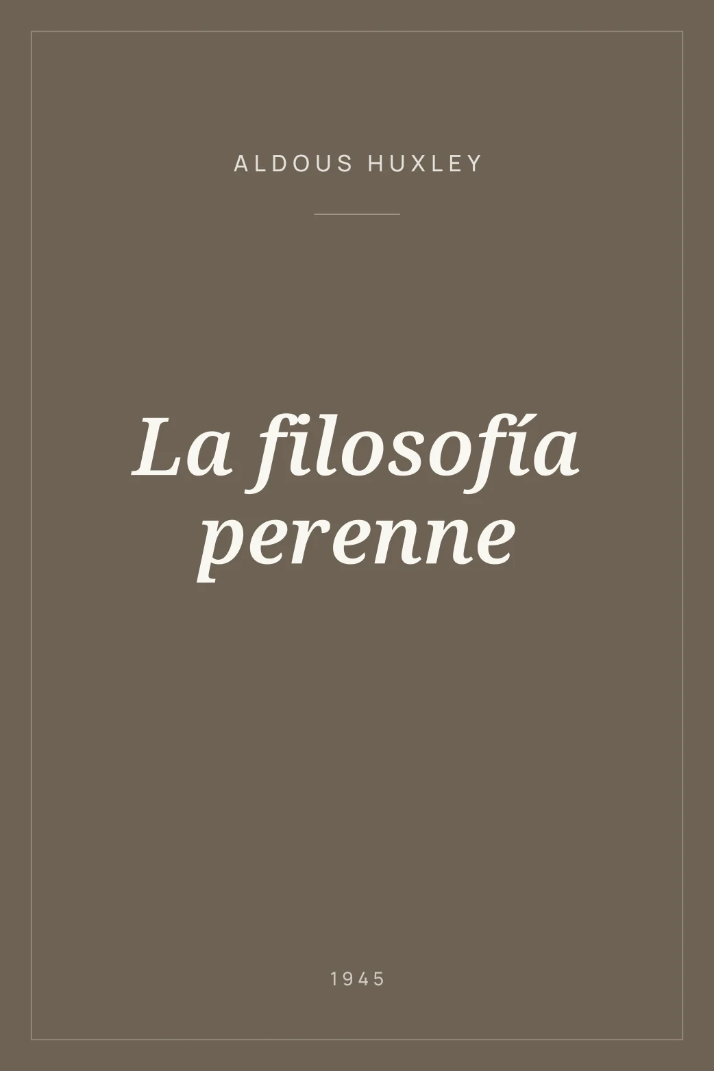 Portada de La filosofía perenne