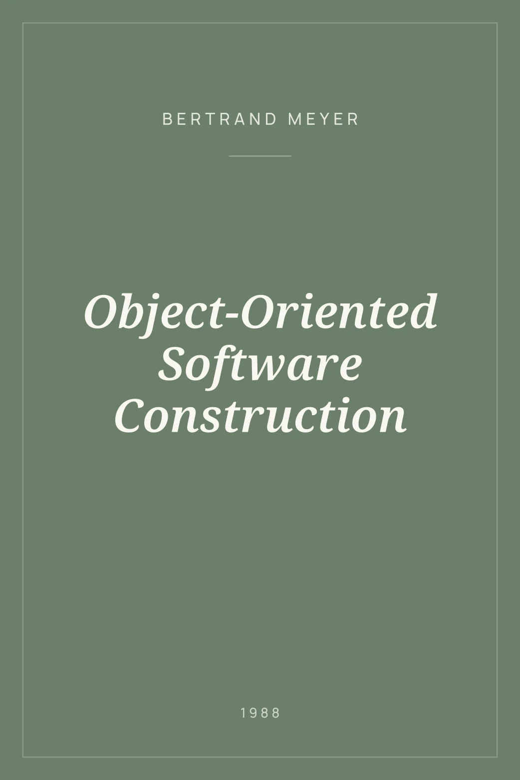 Portada de Object-Oriented Software Construction