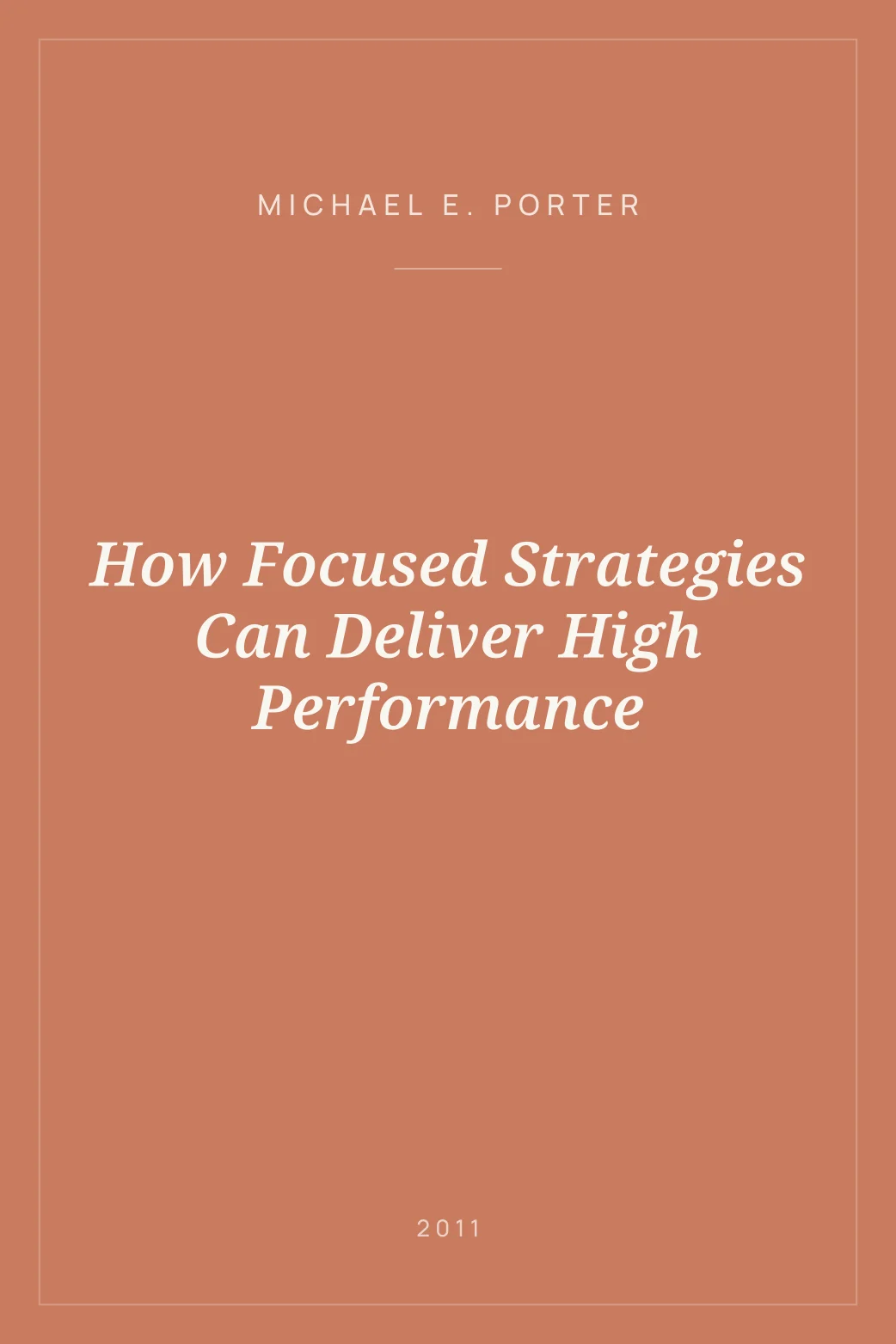 Portada de How Focused Strategies Can Deliver High Performance