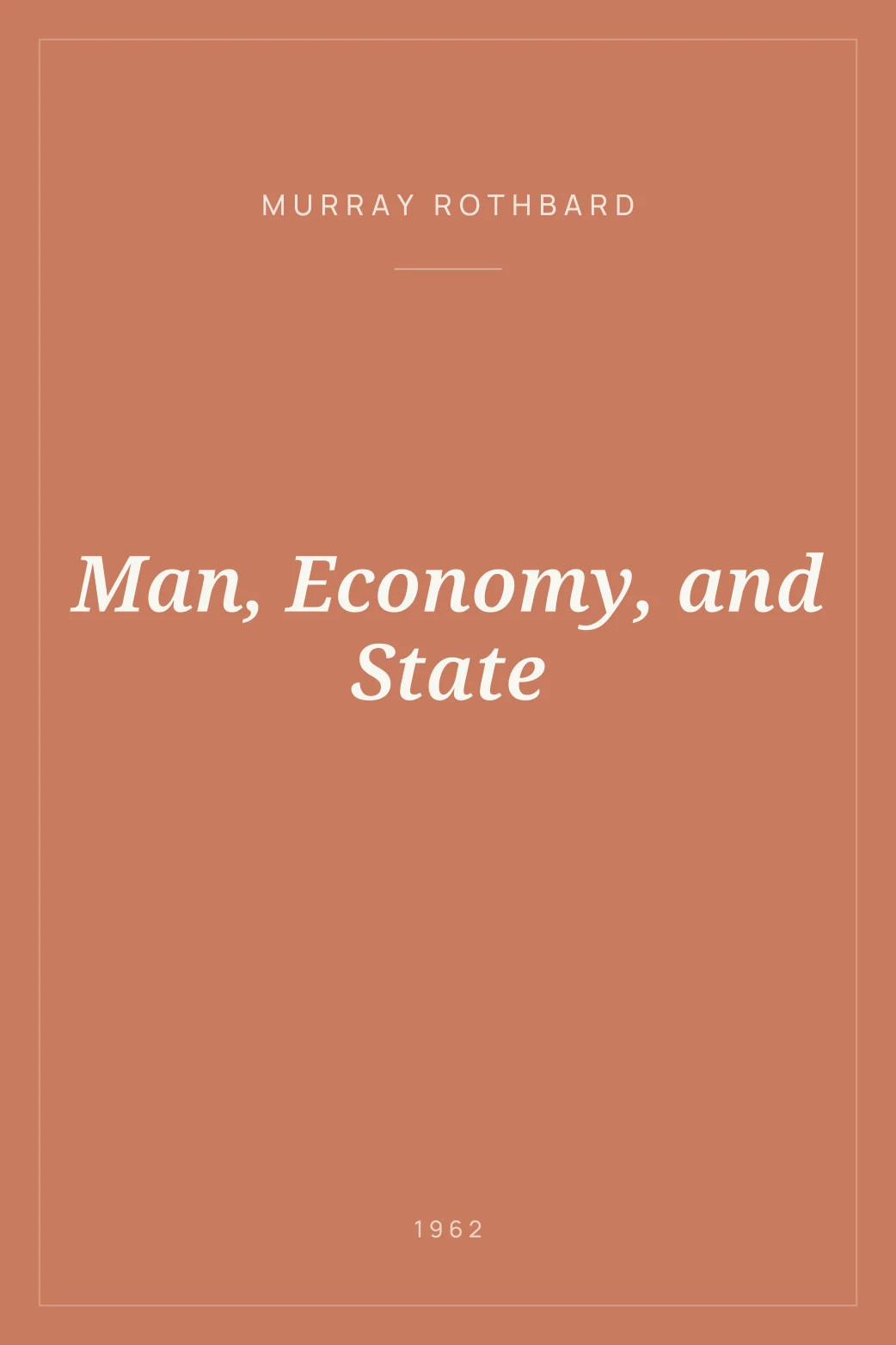 Portada de Man, Economy, and State