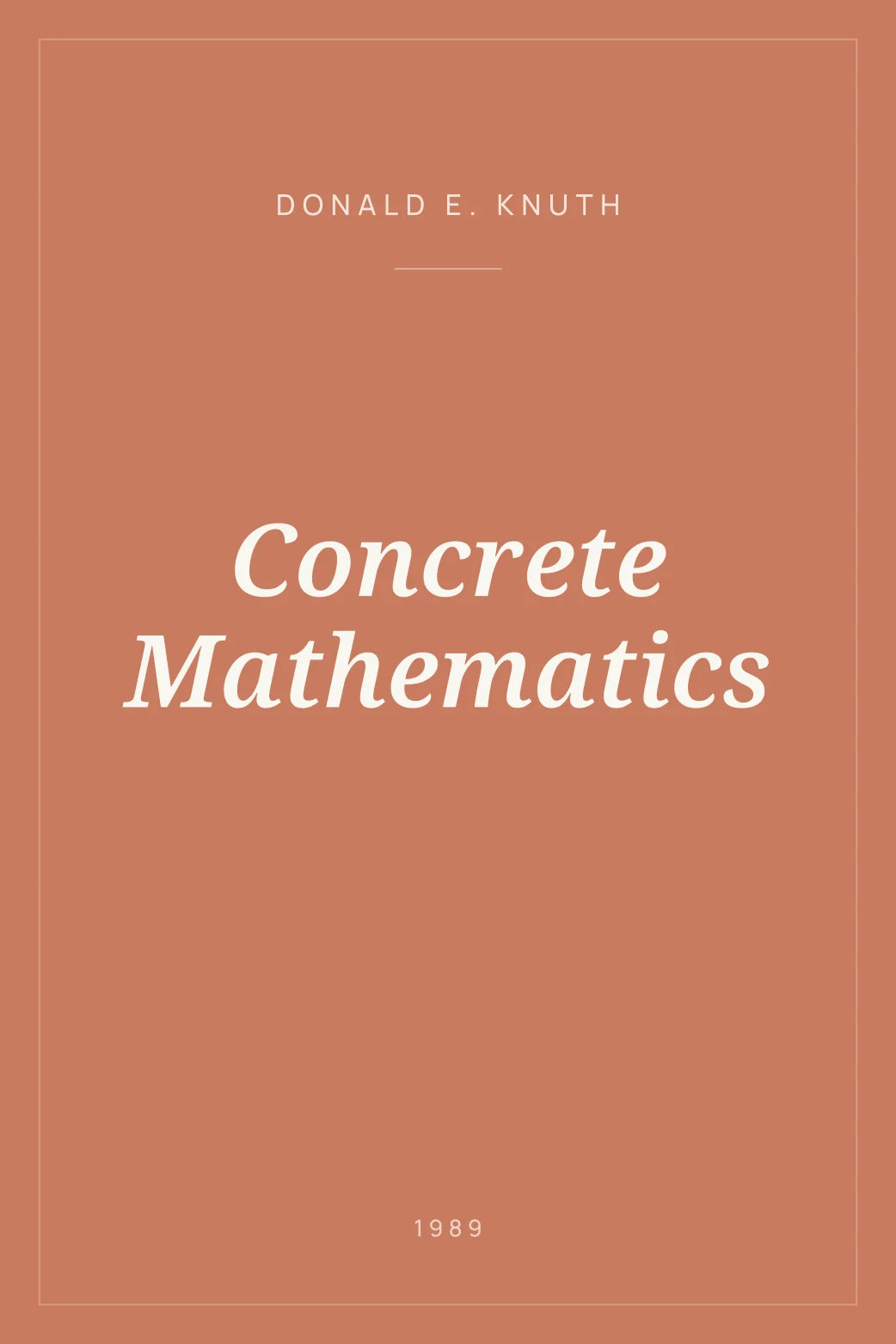 Portada de Concrete Mathematics