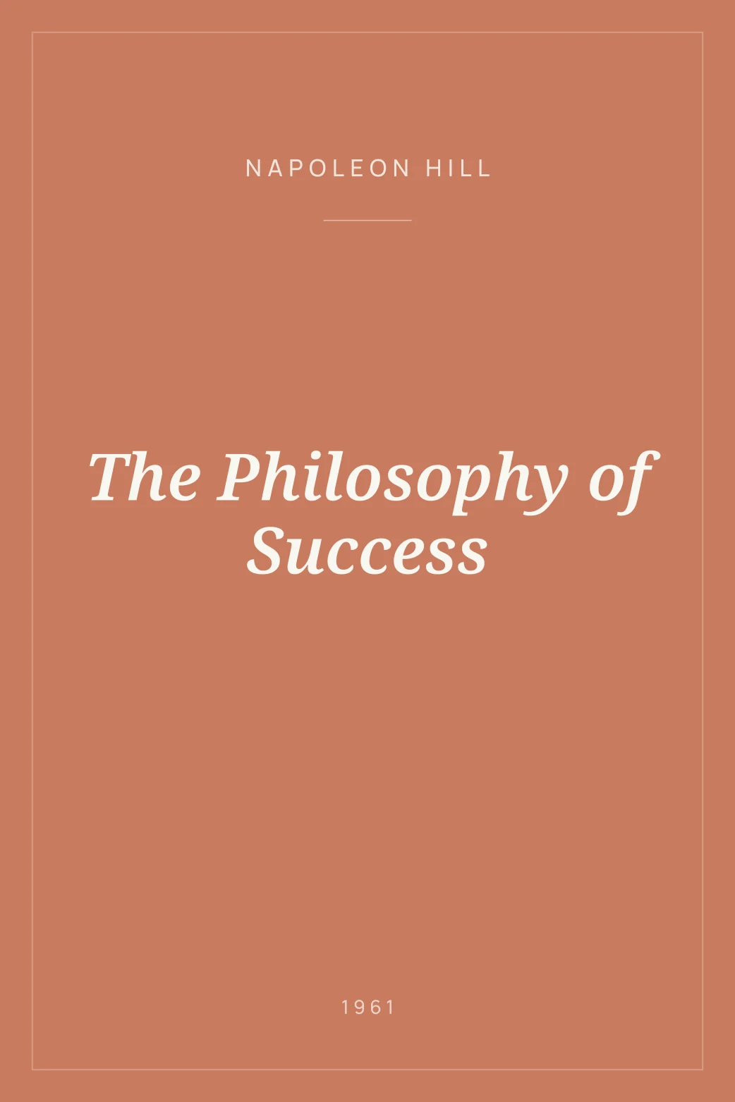Portada de The Philosophy of Success