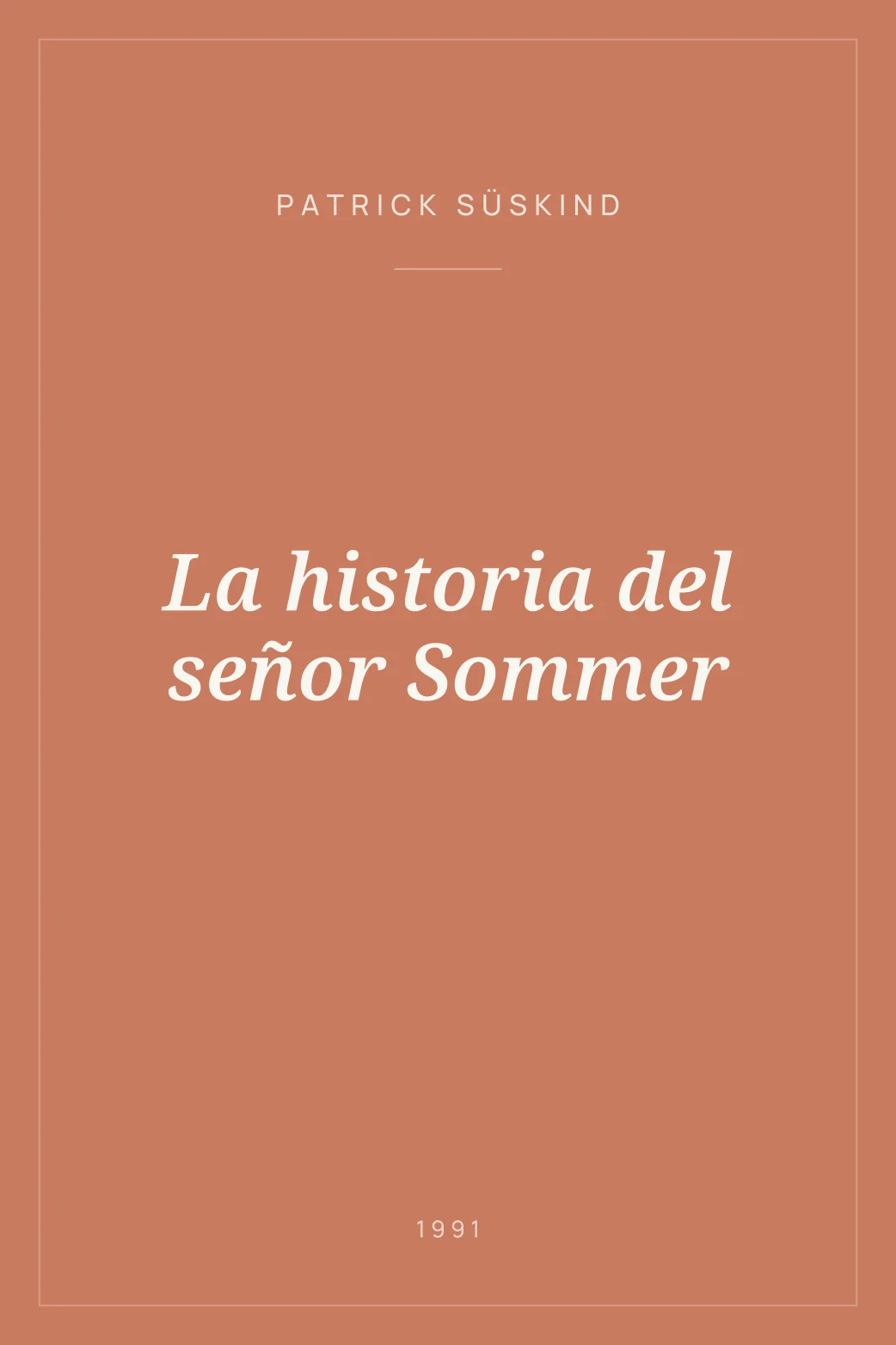 Portada de La historia del señor Sommer