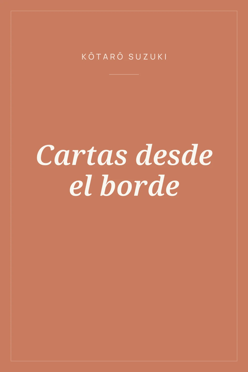 Portada de Cartas desde el borde