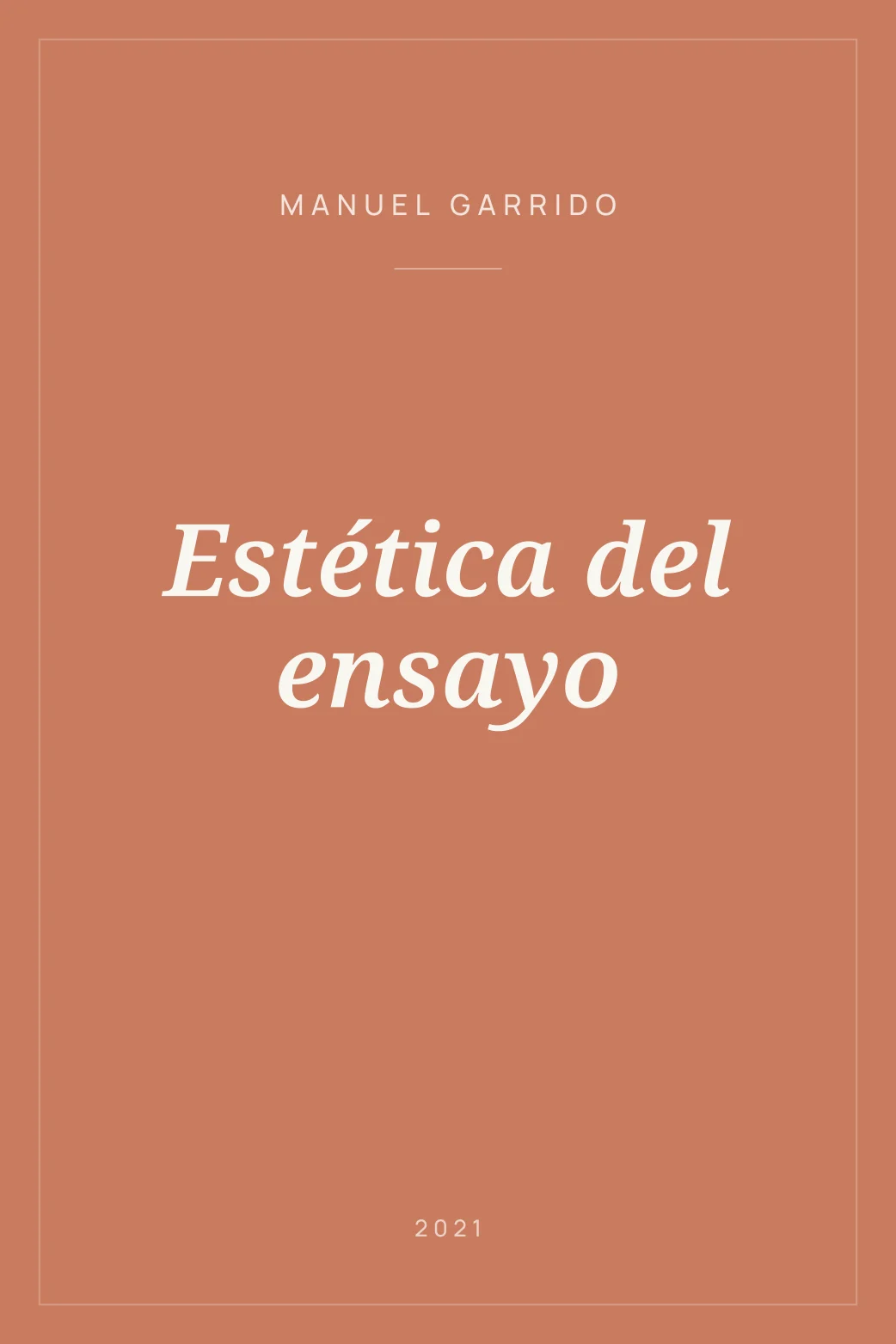 Portada de Estética del ensayo