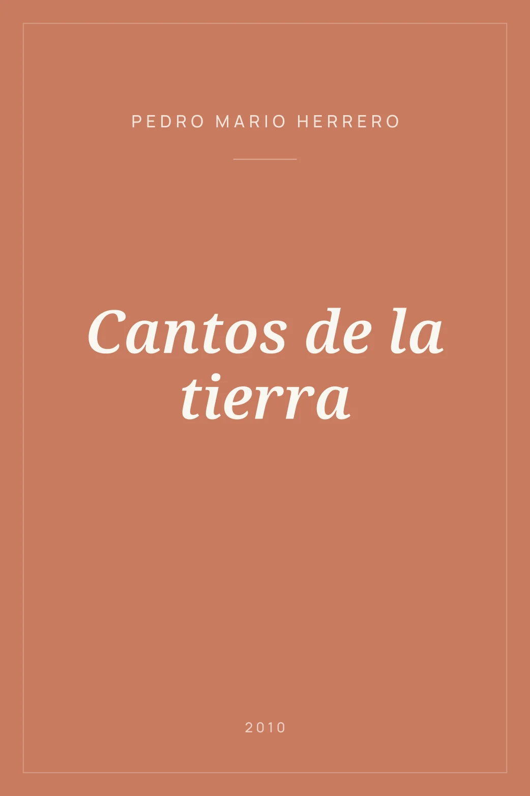 Portada de Cantos de la tierra