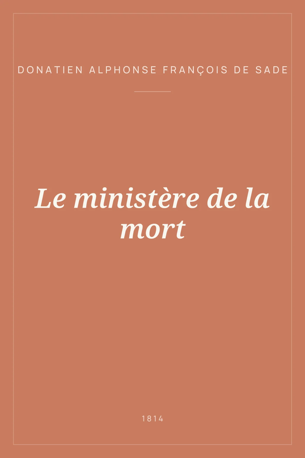 Portada de Le ministère de la mort