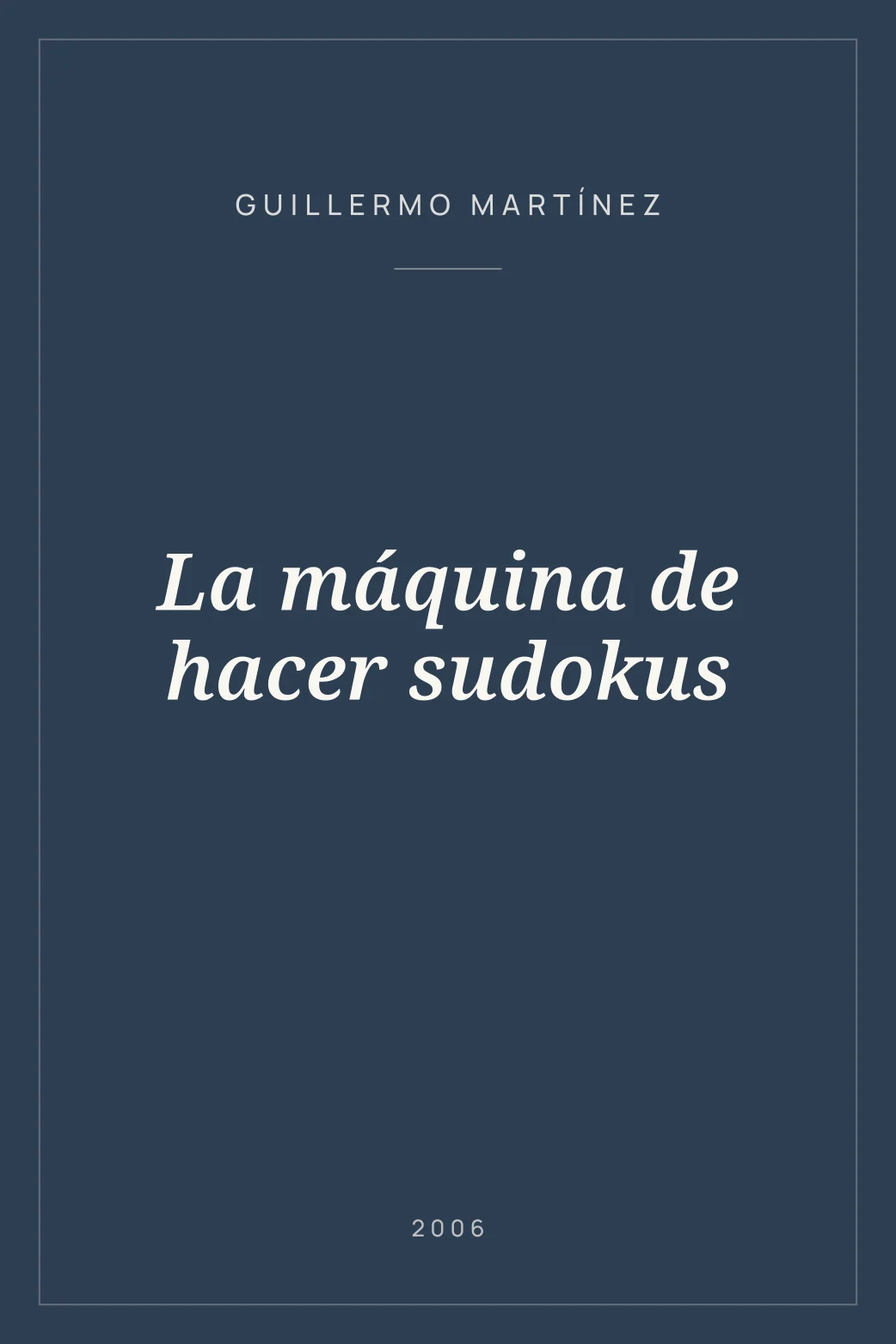 Portada de La máquina de hacer sudokus