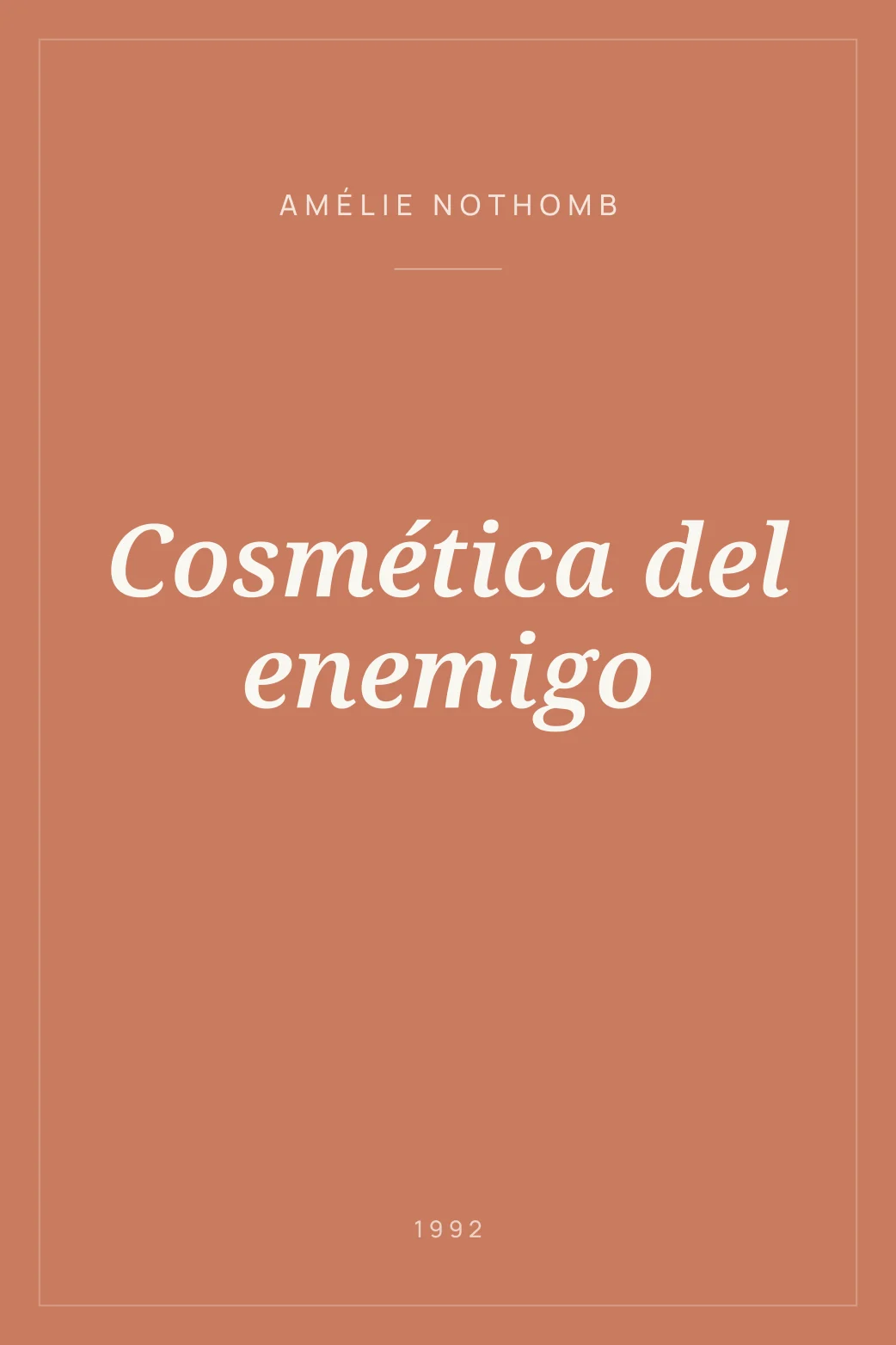 Portada de Cosmética del enemigo