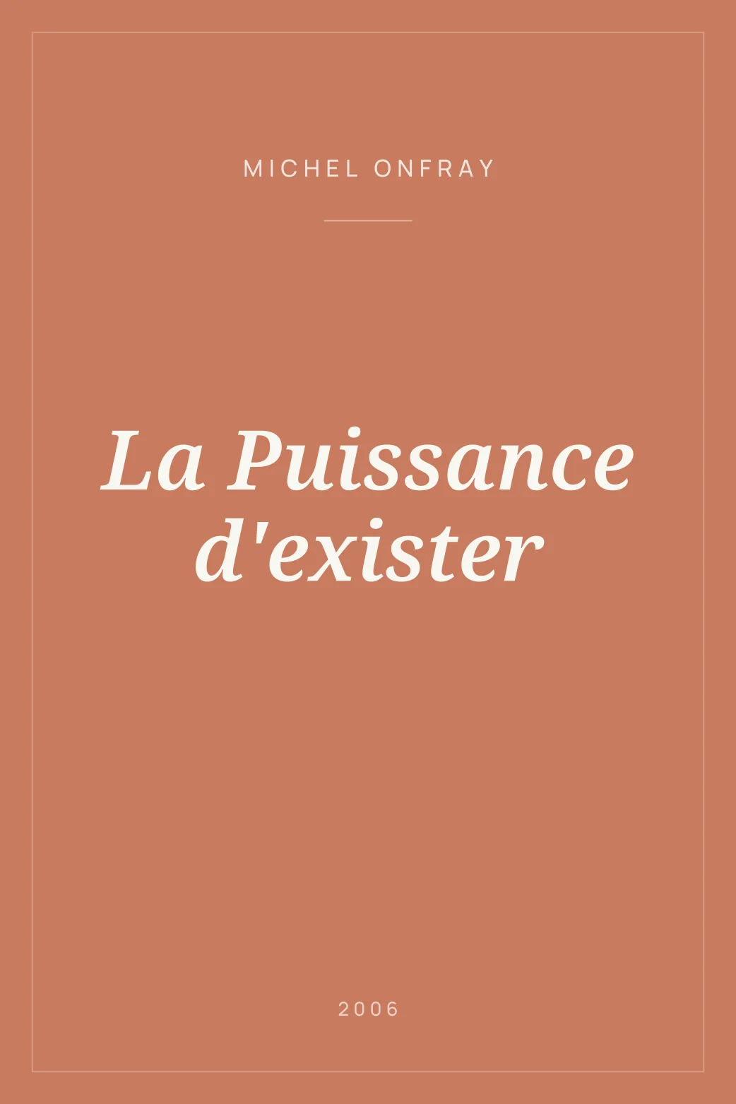 Portada de La Puissance d'exister
