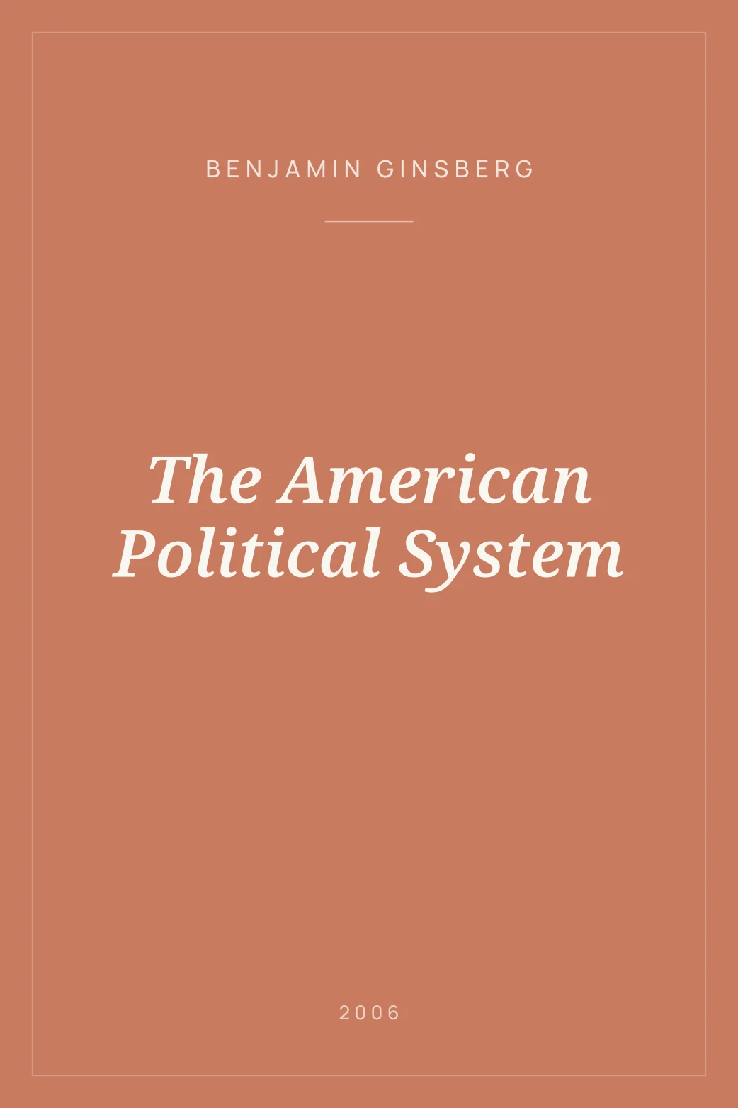 Portada de The American Political System