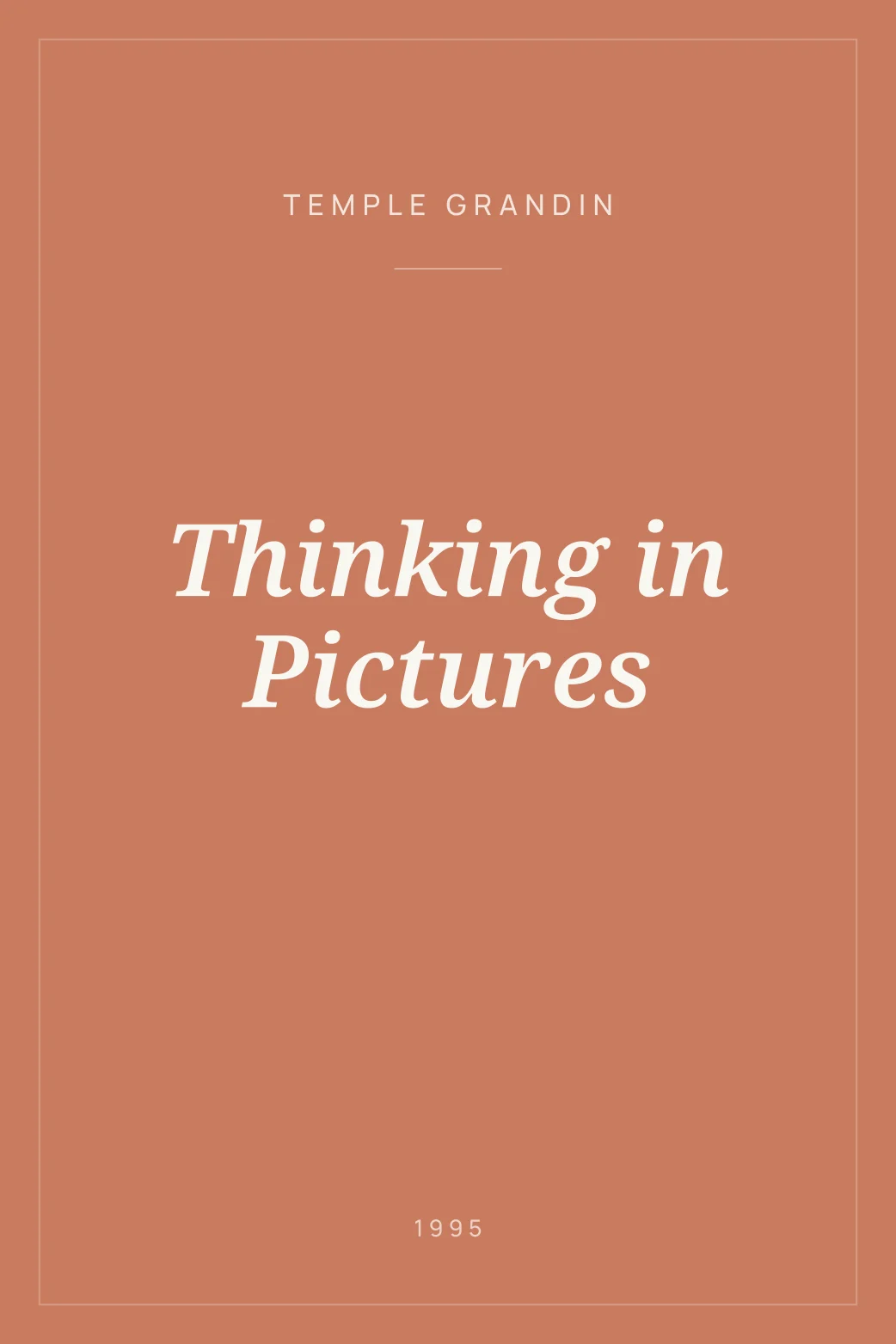 Portada de Thinking in Pictures