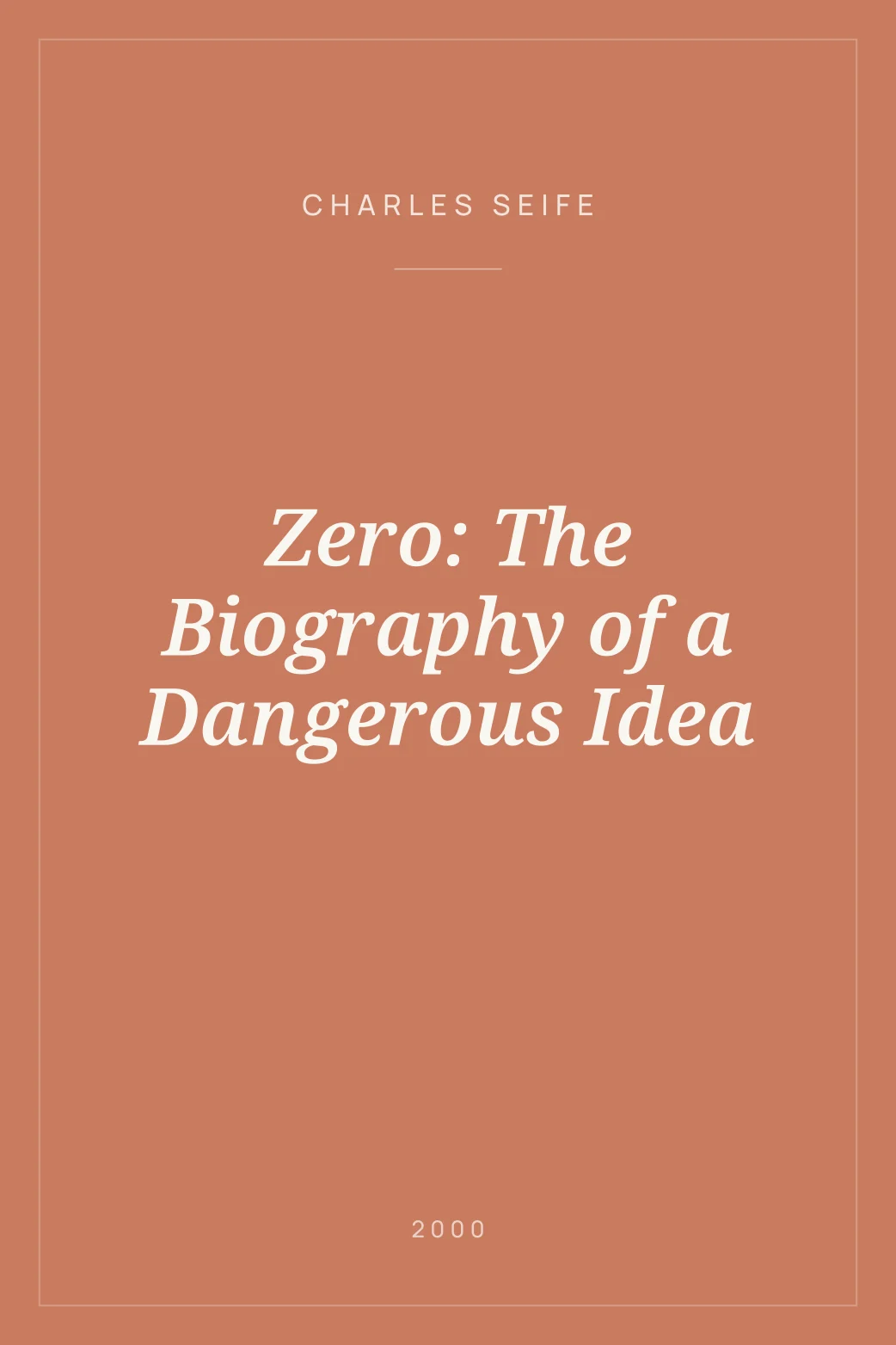 Portada de Zero: The Biography of a Dangerous Idea