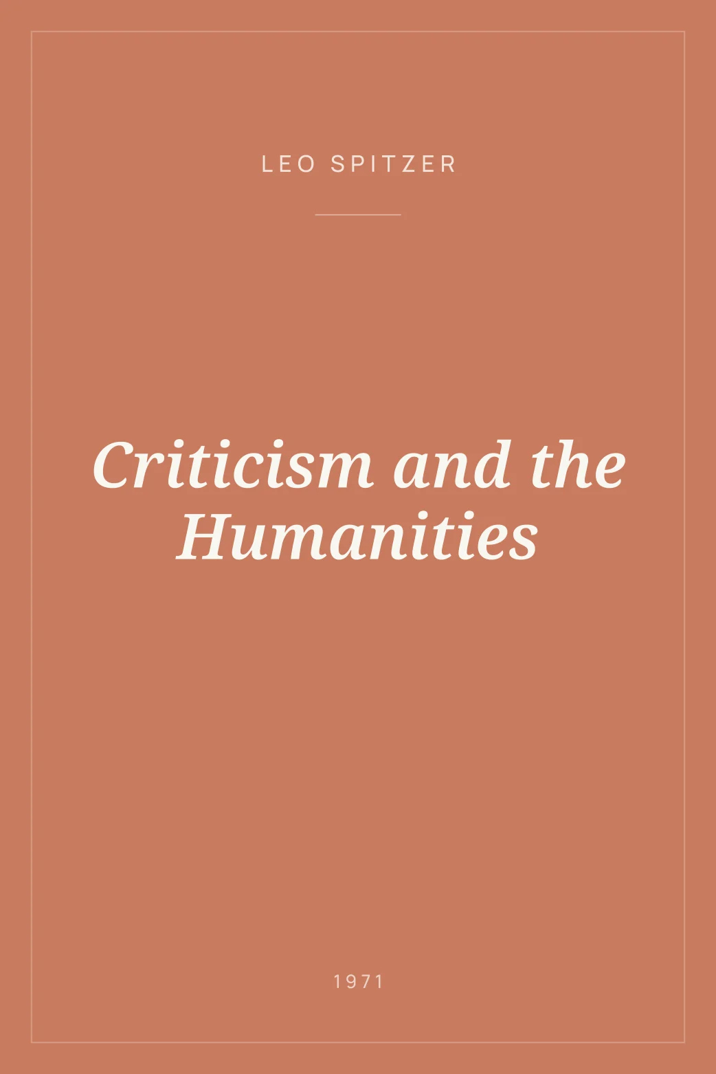 Portada de Criticism and the Humanities