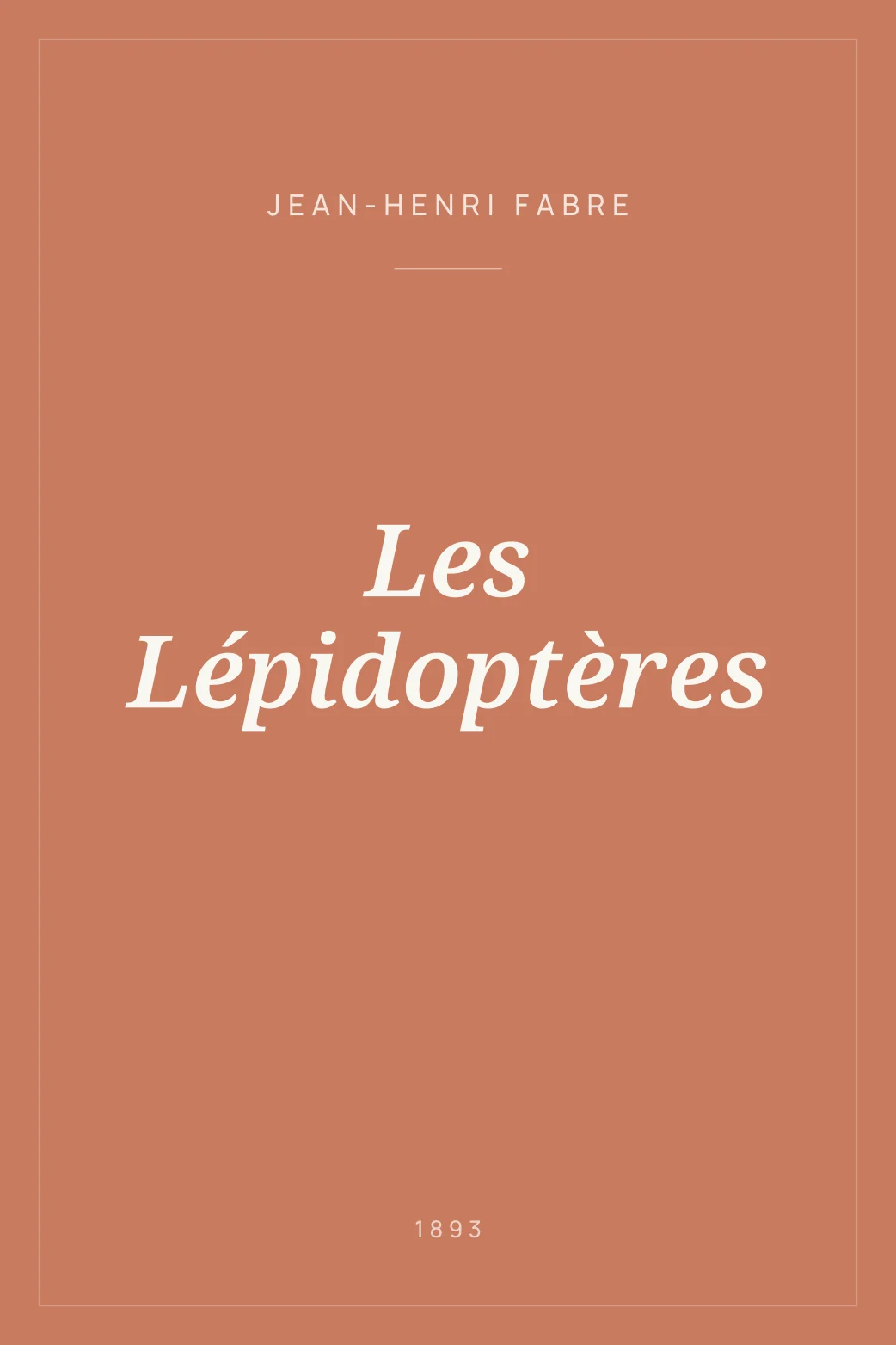 Portada de Les Lépidoptères