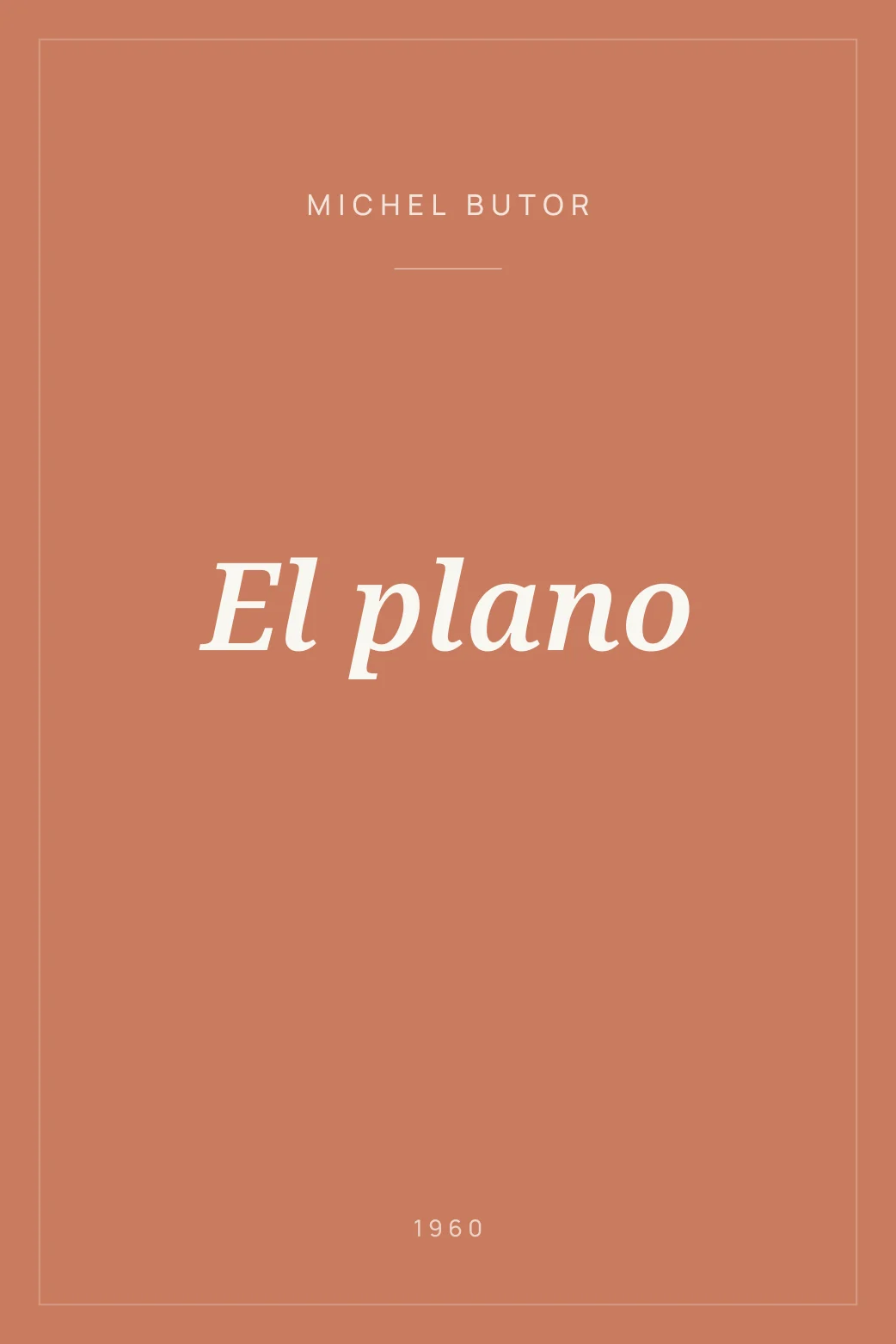 Portada de El plano