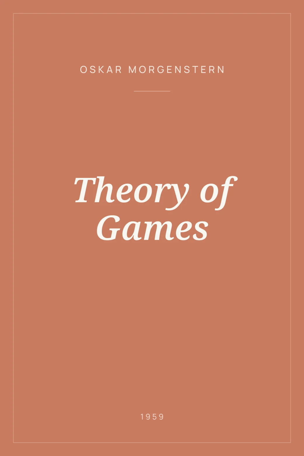 Portada de Theory of Games