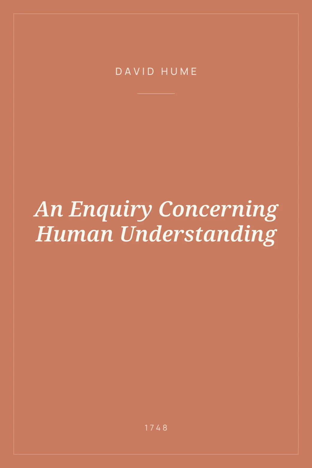 Portada de An Enquiry Concerning Human Understanding