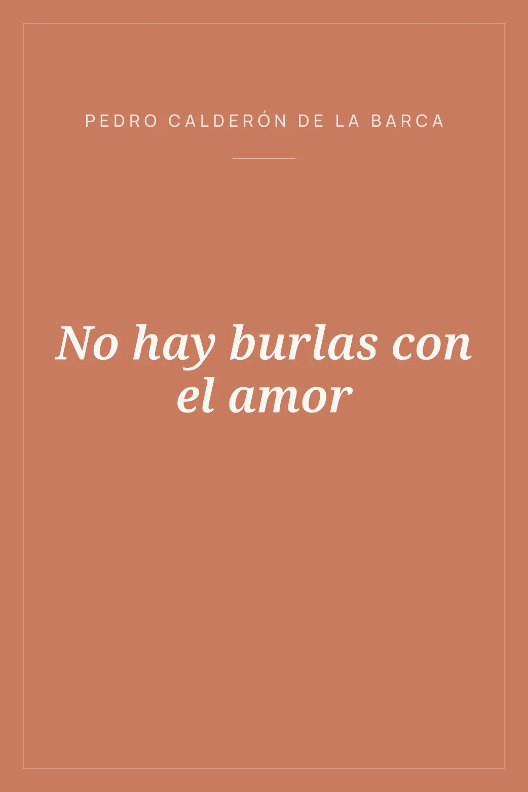 Portada de No hay burlas con el amor